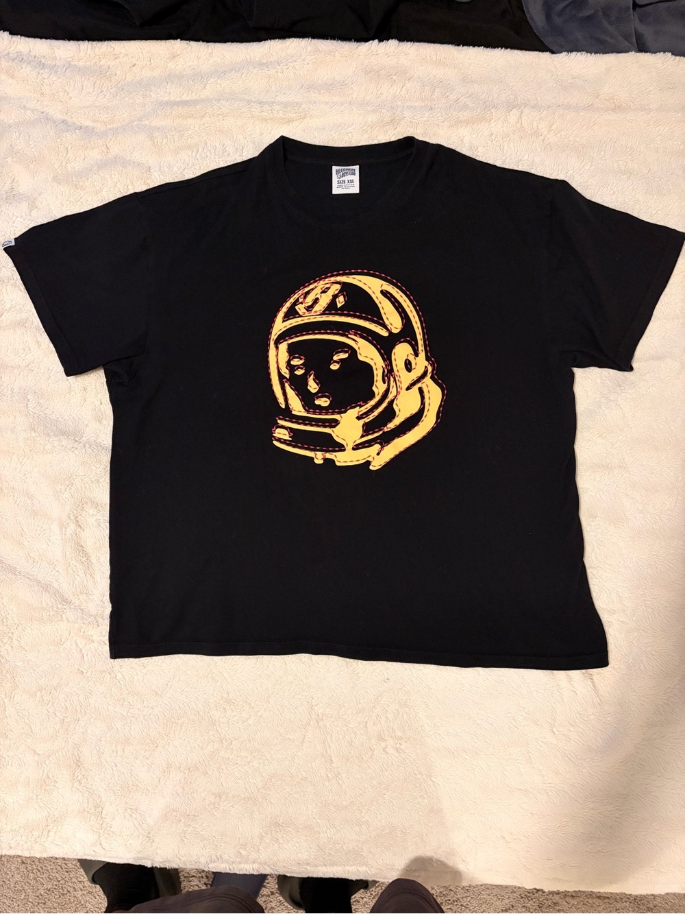 Billionaire Boys Club Black Tee with Yellow Astronaut Graphic